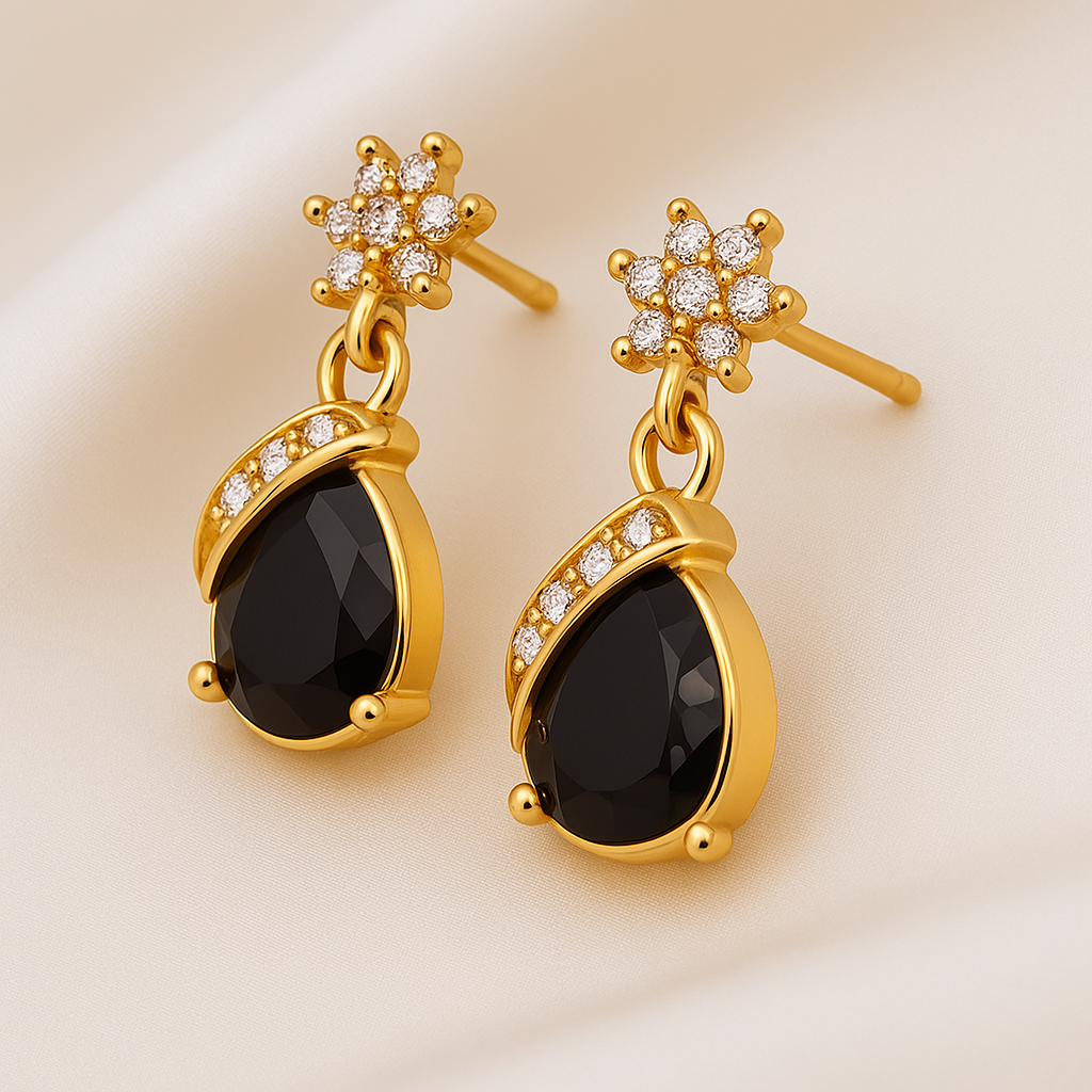 Zelra Midnight Grace Teardrop Earrings