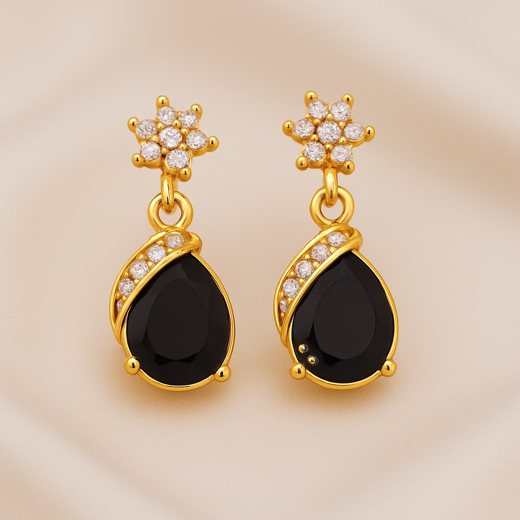 Zelra Midnight Grace Teardrop Earrings