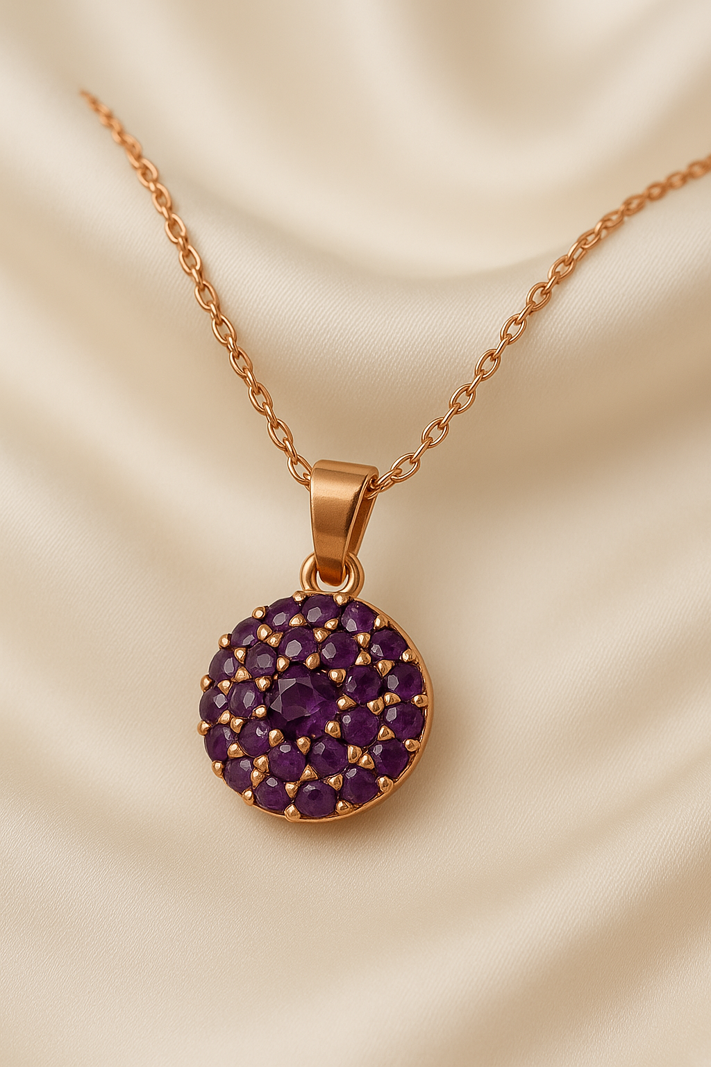 Zelra Royal Radiance Amethyst Pendant Necklace
