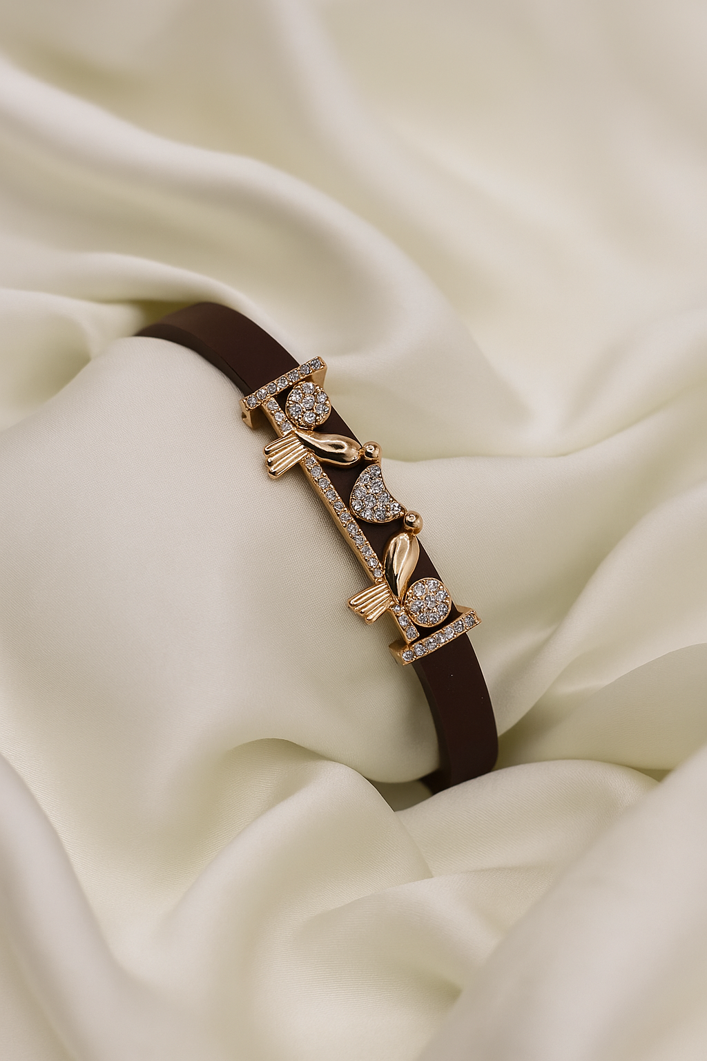 Women Stylish Lether Bracelet ( Brown ) WSL-01