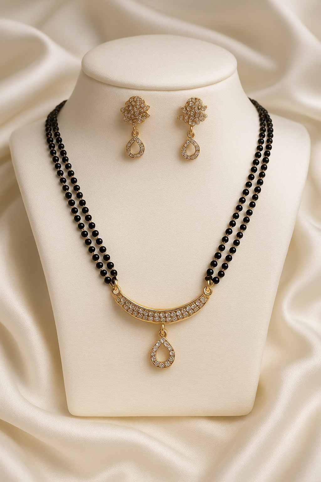 Zelra Fancy AD Mangalsutra Designer Mangalsutra With Earing For Women