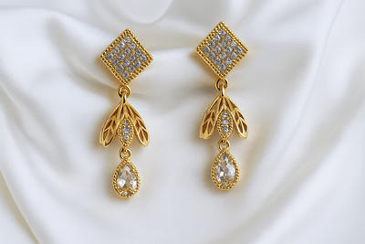 Zelra Rose Gold Plated Imported Jhummer Balli Butti Earrings for Women's & Girls RGPJ-02