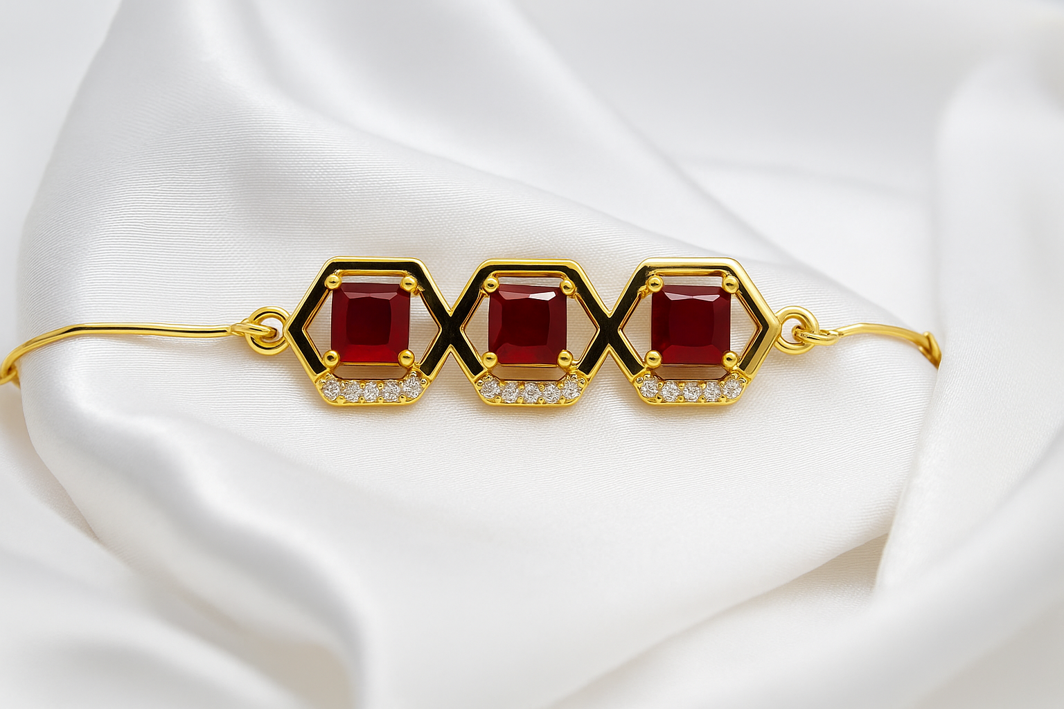 Zelra COMBO - Heart Magnetic Rose Gold Western Diamond Pendants Chain With Pendant Bracelet Earing And Ring