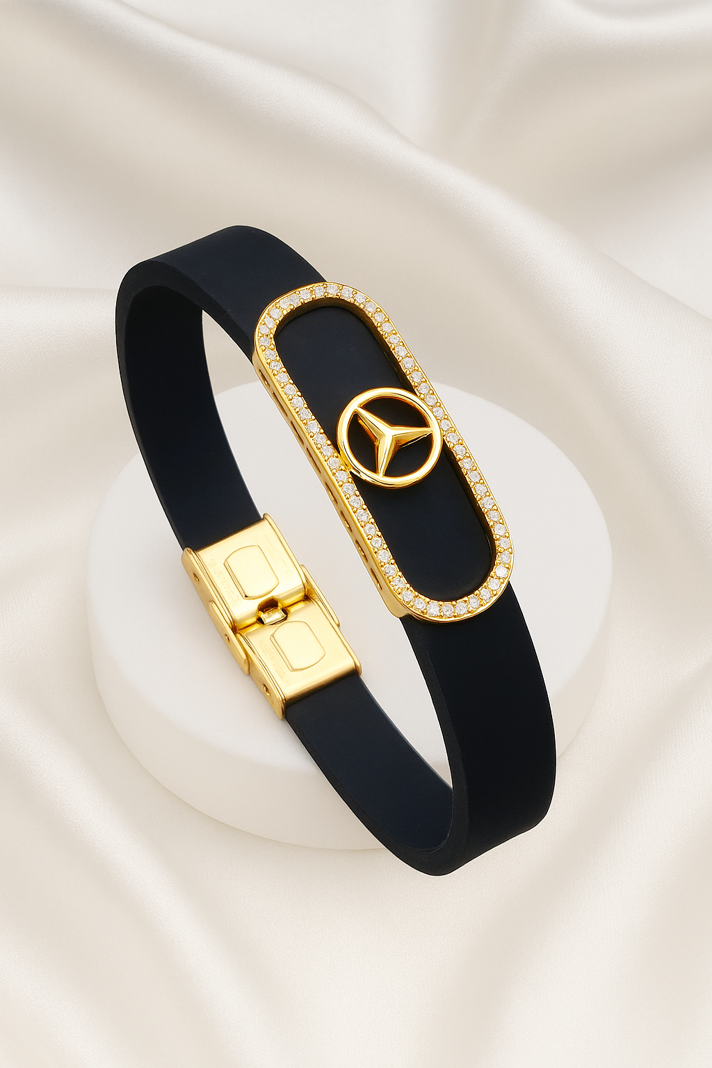 Leather Belt Bracelete for Men Brass Gold-plated LBM-01