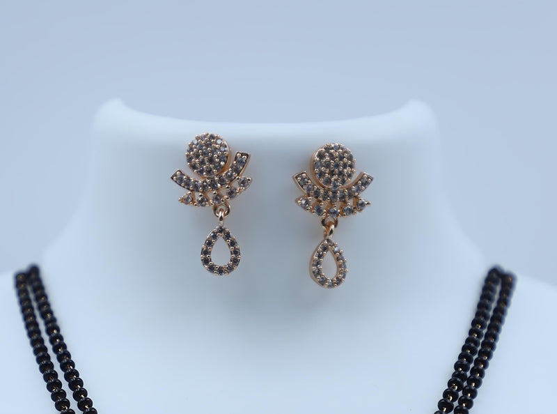 Zelra Fancy AD Mangalsutra Designer Mangalsutra With Earing For Women
