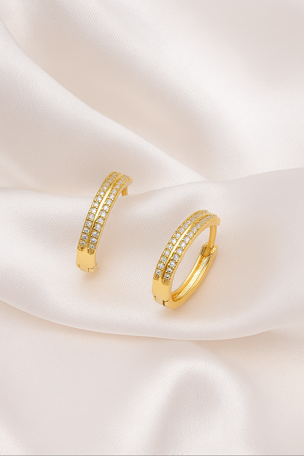 Zelra Radiance Gold-Plated Hoop Earrings