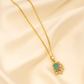 Zelra Enchanted Green Gem Pendant Necklace – Effortless Elegance Redefined