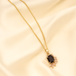 Zelra Enchanted Black Gem Pendant Necklace – Effortless Elegance Redefined