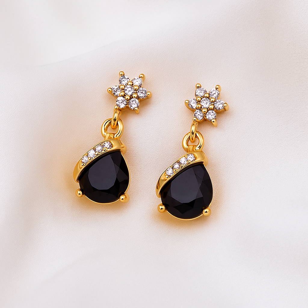 Zelra Midnight Grace Teardrop Earrings