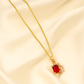 Zelra Enchanted Red Gem Pendant Necklace – Effortless Elegance Redefined