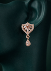 Zelra Rose Gold AD Drop Earrings - 4 Premium Geometric Variants